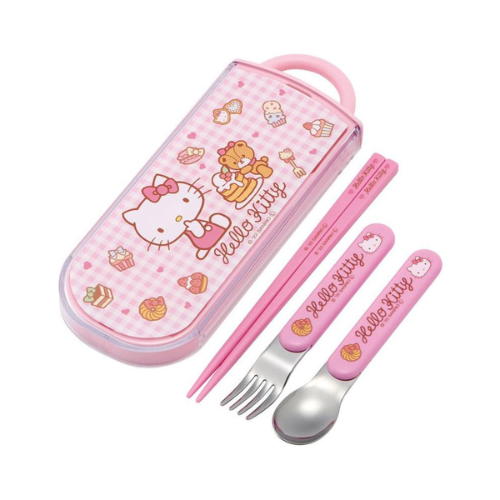 Set Baguettes Cuillère Fourchette Sweety Rose - Hello Kitty