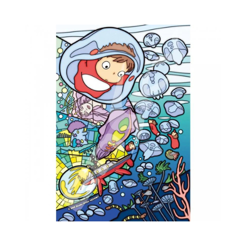 Puzzle Vitrail 126 pieces Ponyo sous la mer - Ponyo Sur La Falaise - Studio Ghibli