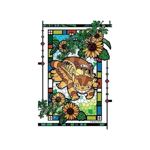 Puzzle Vitrail 126 pieces Chatbus et Tournesols - Mon Voisin Totoro - Studio Ghibli