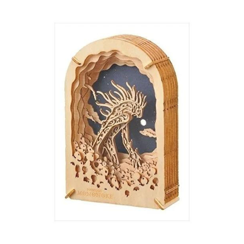 Théâtre de papier style bois Daidarabotchi - Princesse Mononoké - Studio Ghibli