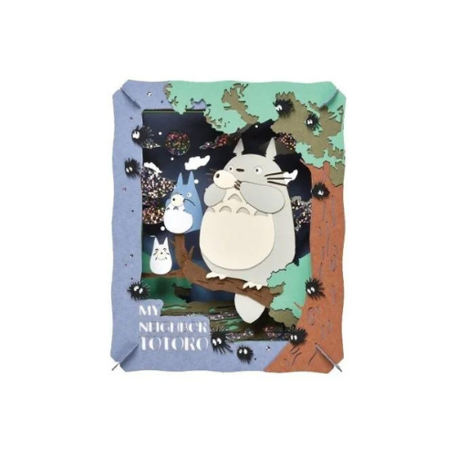 Théâtre de papier Totoro joue de l'ocarina - Mon Voisin Totoro - Studio Ghibli