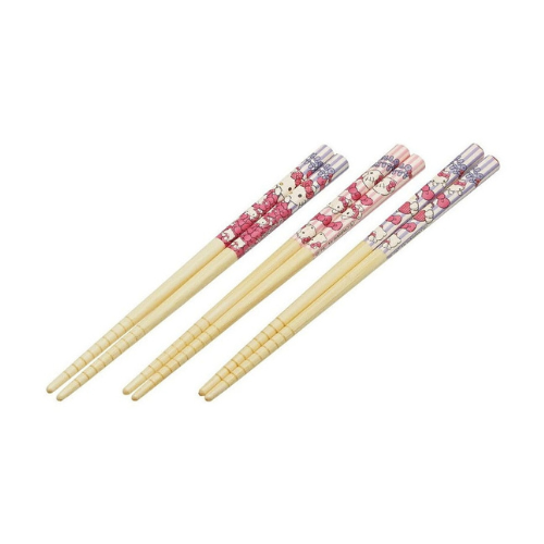 Set 3 paires baguettes Hello Kitty en bambous