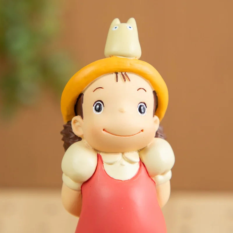 Statue Soliflore Mei & Totoro Blanc - Mon Voisin Totoro