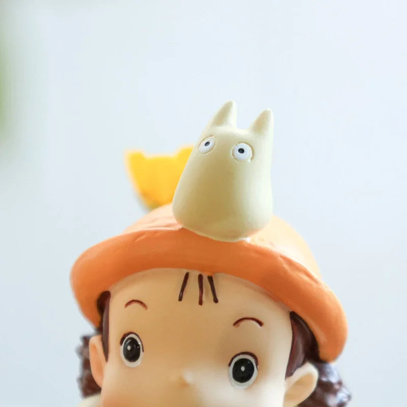 Statue Soliflore Mei & Totoro Blanc - Mon Voisin Totoro