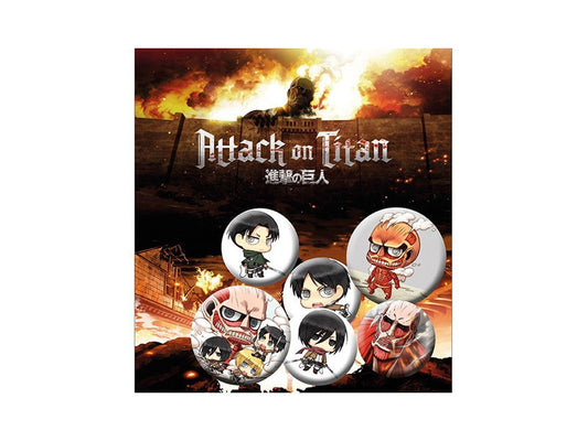 Badges Attack on Titans chibi version 2